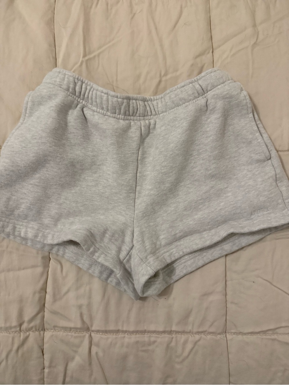 Aritzia Light Gray SWEATFLEECE•COZYFLEECE  mega fit shorts